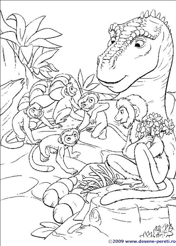 dinozauri desene colorat